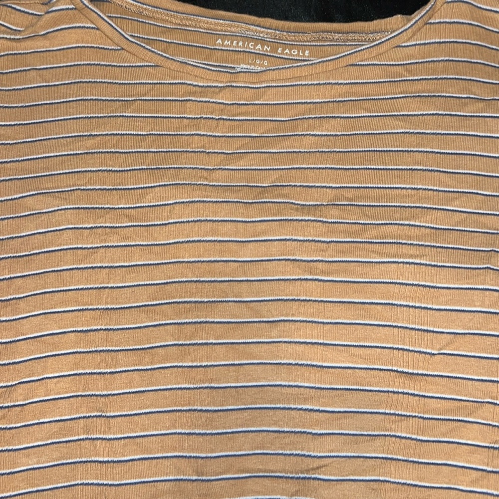 cropped american eagle tee